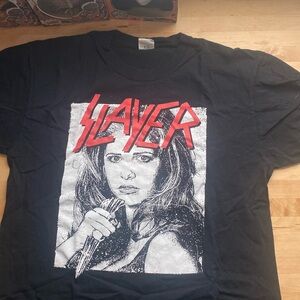 Buffy the Vampire Slayer X Slayer mash up tee